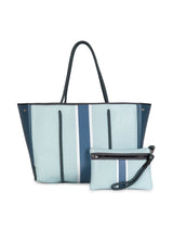 Dark Slate Gray Greyson Azure Neoprene Tote Handbags