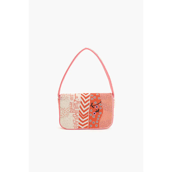 Snow Tigerlily Beaded Shoulder Bag Bag
