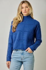 Gray Pretty Pom Pom Sweater Sweater