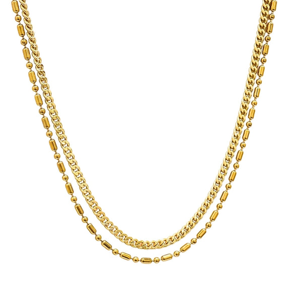 Wheat Double Barrel Necklace Necklace