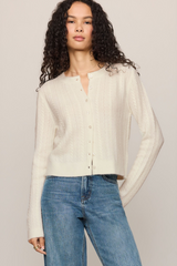 Light Gray Medina Cable Cardigan Cardigan