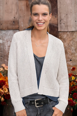 Light Gray Maura V Cardi Chunky Cardigan