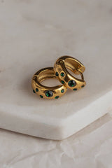 Dark Gray Soraya Zirconia Huggie earrings Earrings