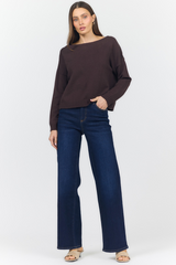 Lavender Liliana Boat Neck Sweater Sweater