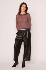 Lavender Cori Top in Blue Sedona Stripe Top