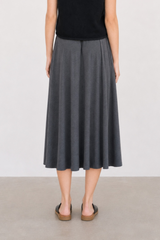 Lavender Flare Jersey Long Skirt Midi Skirt