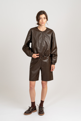 Lavender Everyday Icon Faux Leather Jacket Jacket