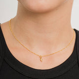 Tan 24K Gold Dainty Cross Pendant Necklace Necklace