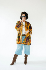 White Smoke Penny Velvet Lounge | Daisy Jacket
