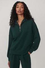 Dark Slate Gray Hawley Half Zip Sweat Sweater