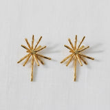 Light Gray Vintage-Inspired Floral Drop Earrings