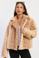 Lavender Fawn Of A Kind Faux Fur Coat Coats & Jackets