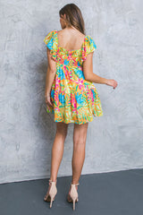 Gray Shining Sands Woven Mini Dress Mini Dress