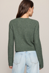 Light Gray Medina Cable Cardigan Cardigan