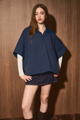 Black Sunday Layer Quilted Poncho Jacket Jacket