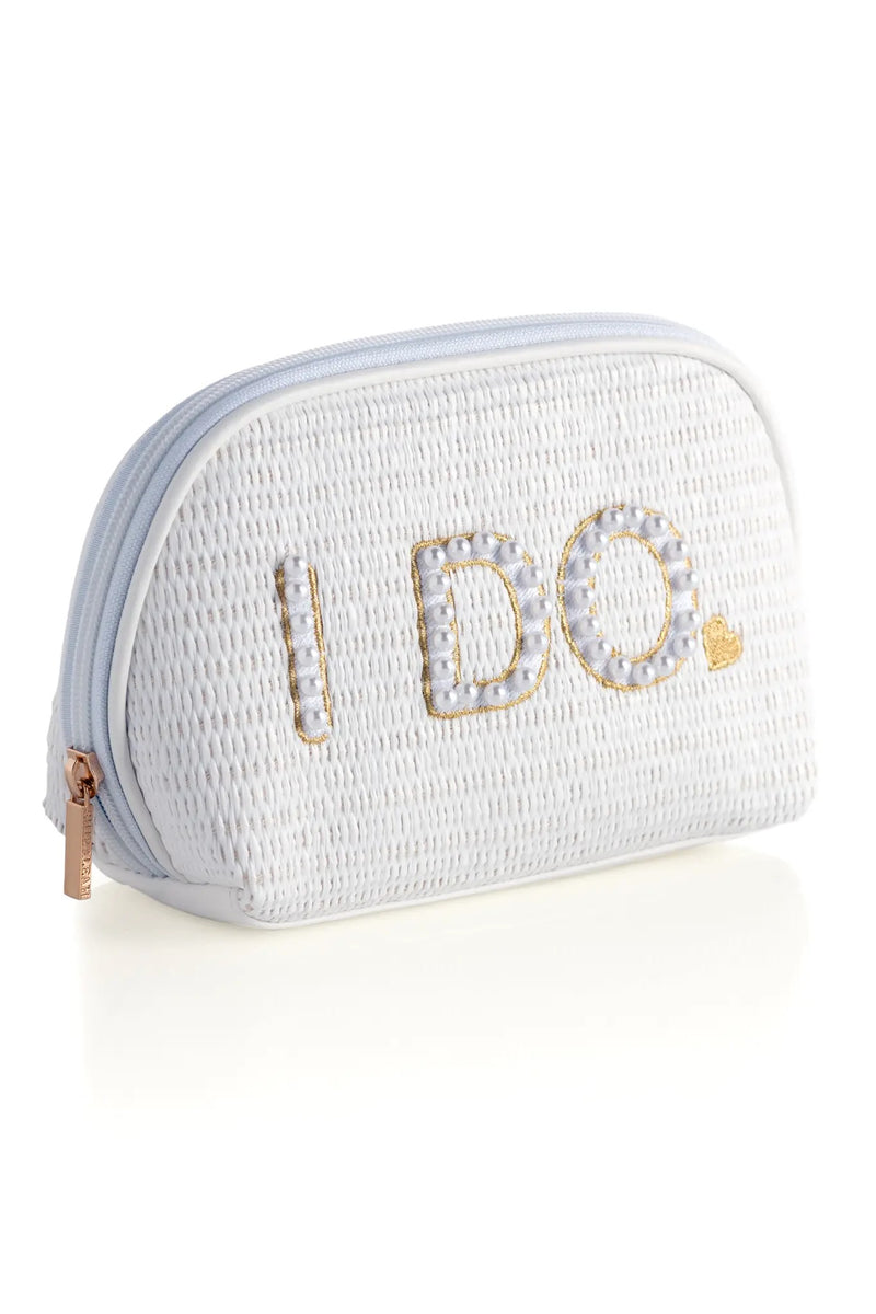 Lavender I Do Pearl Zip Pouch Makeup Bag