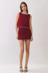 Studded Statement Mini Skort