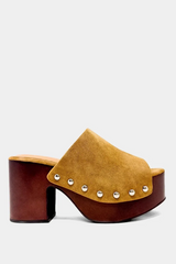 Hayden Platform Mule | Camel Suede