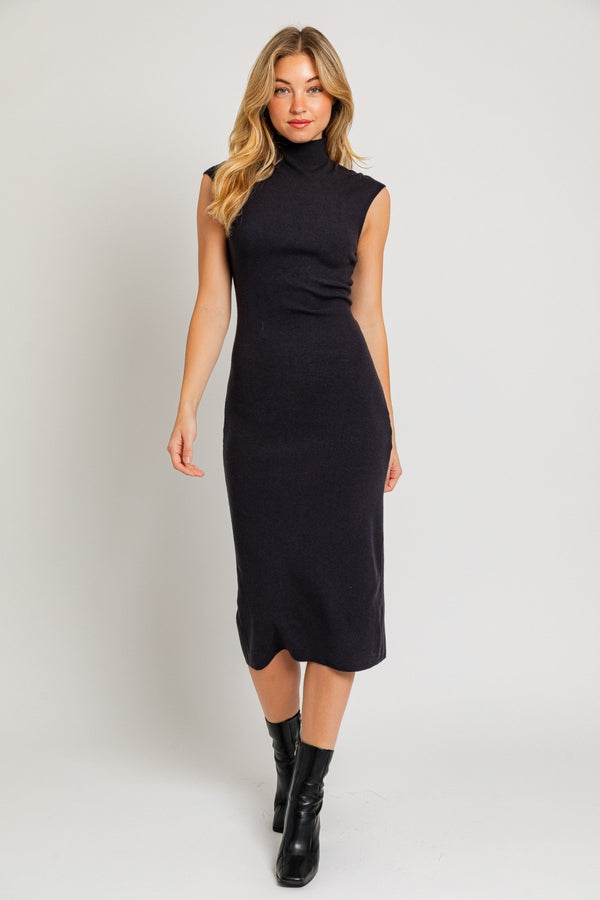 Light Gray Cozy Contour Midi Dress Dress