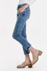 White Smoke Blaire High Rise Ankle Jean Jeans