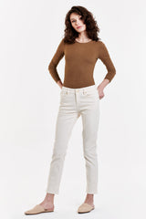White Smoke Blaire High Rise Slim Straight Jeans jeans