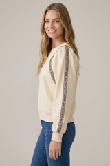 Gray In The Groove Puff Sleeve Sweatshirt Sweatshirt
