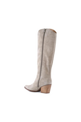 White Smoke Begging You Tall Boot | Sand Suede Boot