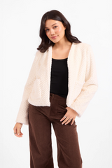 White Smoke So So Soft Faux Fur Jacket Jacket