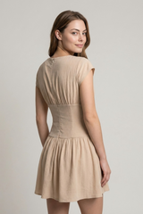Gray Love Story Textured Mini Dress Mini Dress