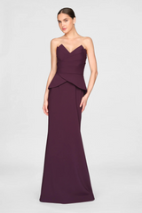 Lavender Lucinda | Strapless Crepe Gown Formal Gown