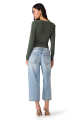 White Smoke Seline Knit Top Top