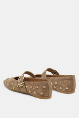 Lavender Mikel Stud Ballet Flat | Olive Suede flats