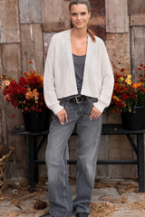 Black Maura V Cardi Chunky Cardigan