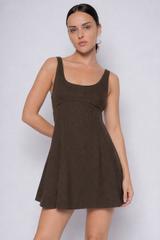 Light Gray Unforgettable Herringbone Mini Dress Mini Dress