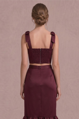 The Romantic Satin Crop Top Crop Top