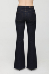 Light Gray Kinsley Mid Rise Ultra Flare | Night Flight Jeans