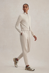 Gray Rufus Cropped Zip Through Sweater