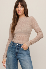 Light Gray Avery Sweater Top Top