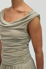 Light Gray The Annabelle Dress Midi Dress