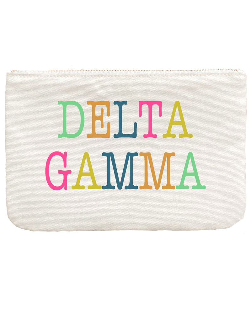 Antique White Sorority Color Block Pouch