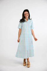 Lavender The Iris in Cabana Midi Dress