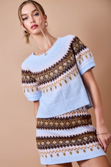 Tan Love At First Knit Jacquard Sweater Sweater