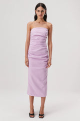 Light Gray Calandra Drape Midi Dress Midi Dress