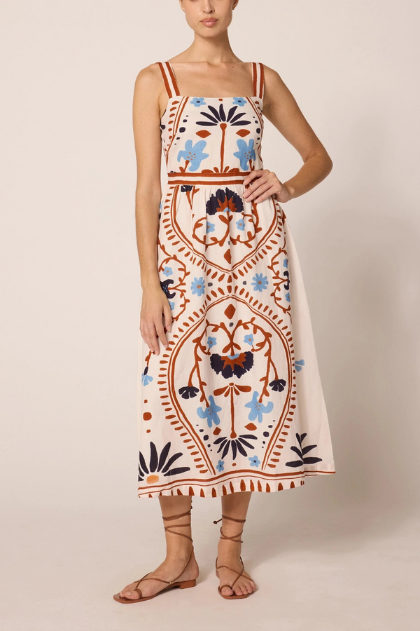 Carmen Midi Dress in Liliana Print