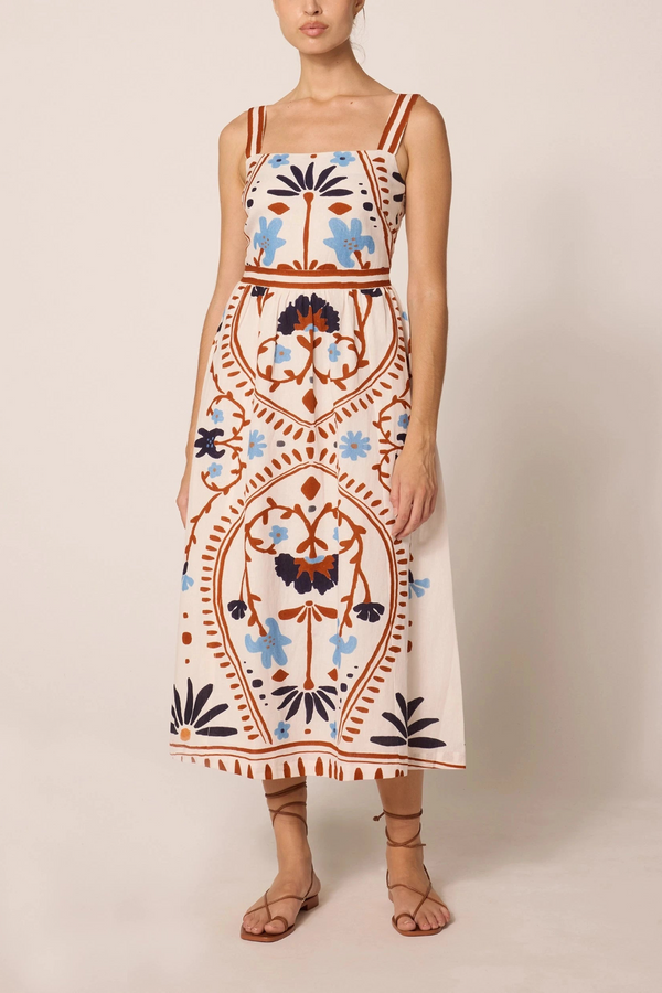 Carmen Midi Dress in Liliana Print