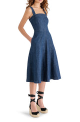 Dark Slate Gray Dolly Dress Midi Dress