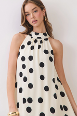 Lace & Dot Halter Maxi Dress