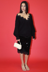 Tomato Love Story Lace Sweater Sweater