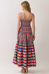 Apple Orchard Plaid Maxi Dress