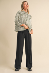 Bisque Vintage Darling Striped Blouse Blouse